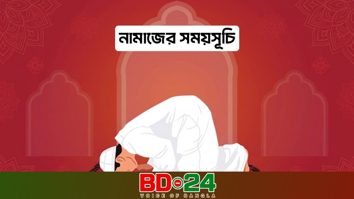 ঢাকা ও আশপাশে আজকের নামাজের সময়সূচি