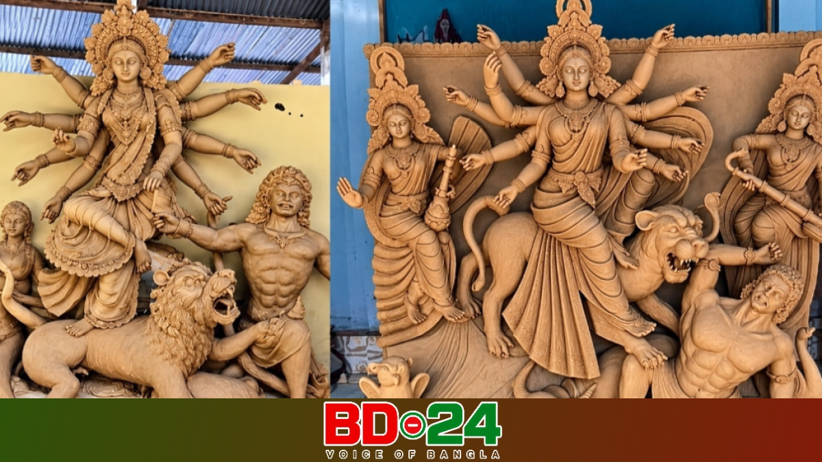 জুড়ীতে দুর্গাপূজার প্রস্তুতি তুঙ্গে, ৭৭ মণ্ডপে উৎসবের অপেক্ষা